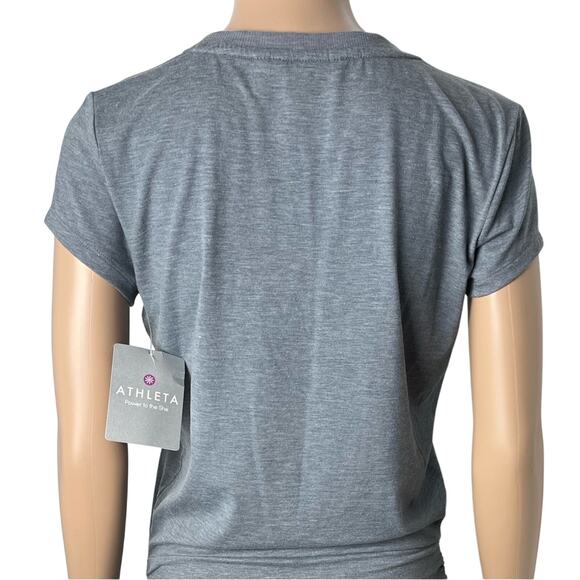 New Athleta Women's Topanga Tee Grey Shirt Dress - Picture 7 of 11